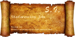 Stefanovics Ida névjegykártya